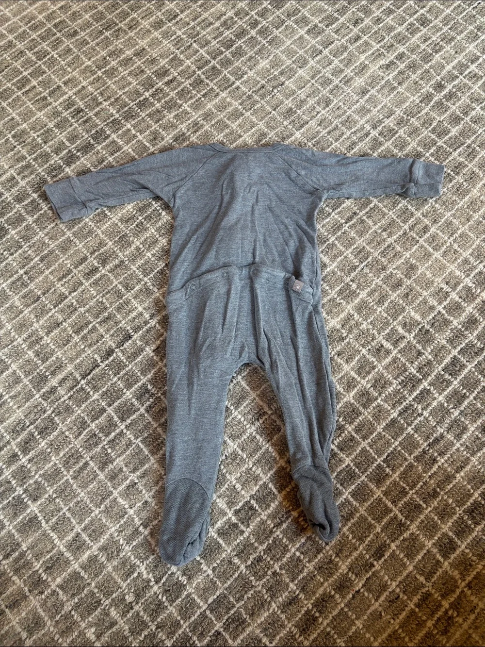 Cozy Gray Footed Baby One-Piece Sleep Suit (Size 12-18 mo)